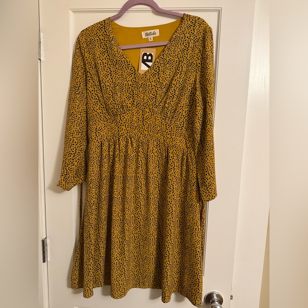 Listicle Mustard Yellow Short Dress Size Large